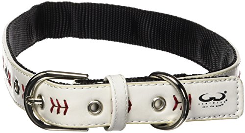 MLB Texas Rangers Classic Leather Baseball Dog Collar (Toy)