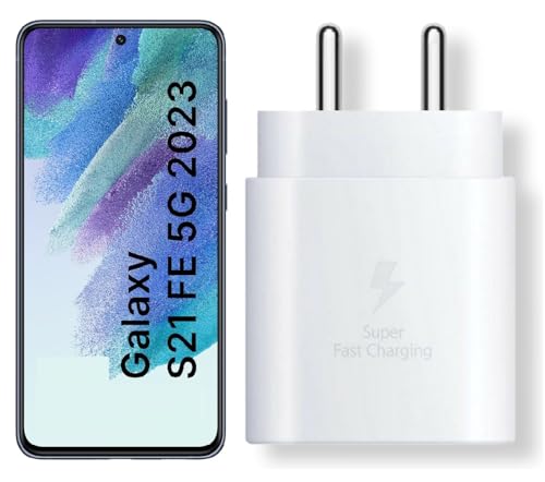 Image of 25W C-Type Super Fast Adapter Compatible with Samsung Galaxy S21 fe 5g Super Fast Charger Adapter for S24 /S23 /S23 fe /S22 /S21 /21 fe /S20 /M14 /M33 /M13 /M35 /M05 /A14, A15 /S24 fe /A16 5g, White