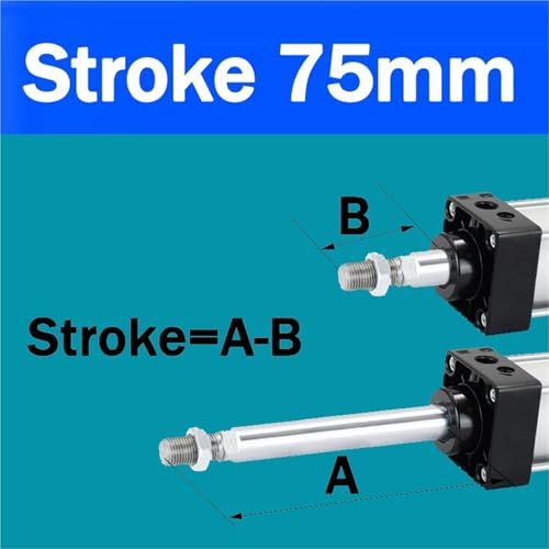 Cylindre pneumatique SC40 à piston double effet robuste course 75mm