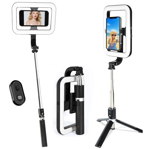 Luz circular LED para selfie y vídeos de YouTube con soporte para teléfono