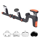 Tyasoleil VR Handle Accessories Compatible with Meta Quest 2,3,3S, Humanized Weighted Gun Stock, Enhance Control Feel, Realistic FPS Gaming Experience