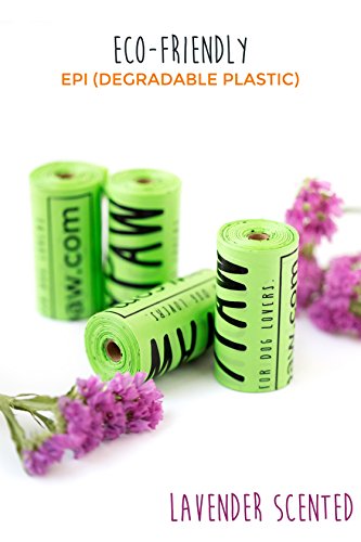 Mighty Paw Eco-Friendly Poop Bags, Lavender-Scented Dog Waste Pick-Up Bags, Extra-Thick Doggie Bags, Large Bags 9" X 13" For Pets, Bags Are Biodegradable (8 Rolls, Green) #TOP4