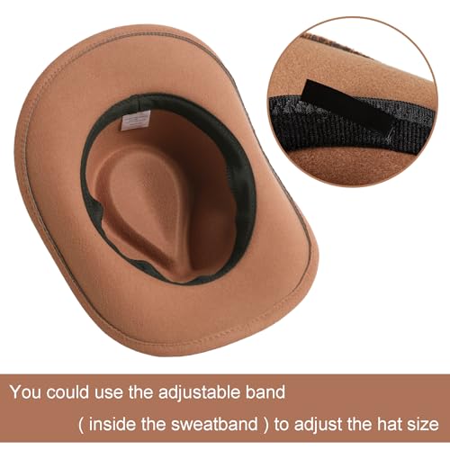Jastore Western Cowboy Hat for Kids Girls with Heart Shaped Buckle Blet Cowgirl Hat Rodeo Party Hats3