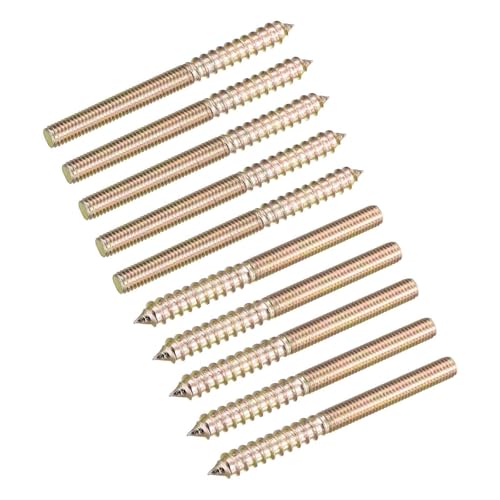 Tool Parts and Accessories M6x70mm Hanger Bolts 12pcs Double Ended Thread Dowel Screws for Wood Furniture (#CN-140824-09825)