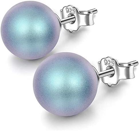 LEITON Pearl Stud Earrings Gift for Women, 925 Sterling Silver Hypoallergenic Earrings, Valentines Day Birthday Christmas Gifts for Mother, Wife, Daughter with Gift Box