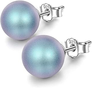 LEITON Pearl Stud Earrings Gift for Women, 925 Sterling Silver Hypoallergenic Earrings, Valentines Day Birthday Christmas Gifts for Mother, Wife, Daughter with Gift Box
