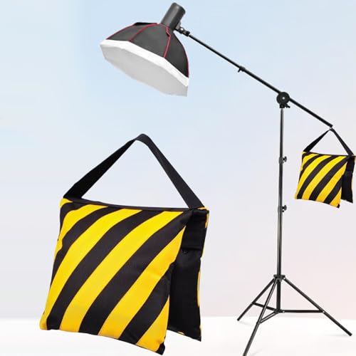 Saco de arena vacío amarillo para fotografía y camping 5