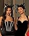 BNLIDES Handmade Furry Animal Ears Headwear Realistic Plush Adult Cosplay Accessory for Party, Anime and Convention Dress-Up (Mysterious Black)