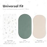 3er-Pack Bettlaken Spannbettlaken,Matratzenschoner für Laufgitter,100% Musselin-Baumwolle,Weiche und Premium-Qualität universelle Spannbettlaken für Kinderwagen. Geschenk zur Geburt(Florid)