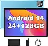 MARVUE Pad Tablet, Android 14, tablet 10,1 polegadas, Com Caixa, 24GB, tablet 128GB, Wi-Fi, Expansível até 1TB, Processador Octa-Core,GMS,Câmera Frontal de 5MP, Câmera Traseira de 12MP,azul