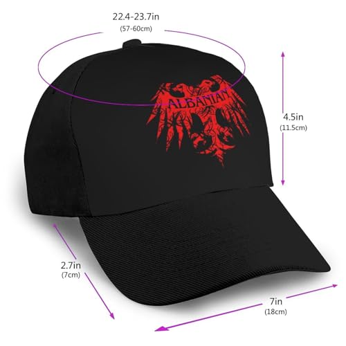 Albanian Flag Unisex Classic Adjustable Curved Brim Baseball Cap, Trucker Hat2