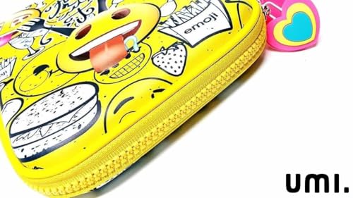 Image of Amazon Brand - Umi Pencil Pouch Case - Smiley Pencil Case, Multipurpose Zipper Pencil Pouch, Large Capacity Stationary Organizer