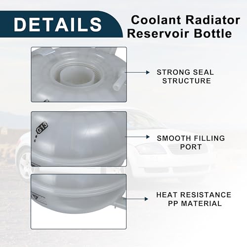 TUCKBOLD Coolant Reservoir Water Expansion Tank for A3 Sturdy No.5Q0121407A | Coolant Radiator Reservoir Bottle 1 Pcs for VW ARTEON 2016-2023