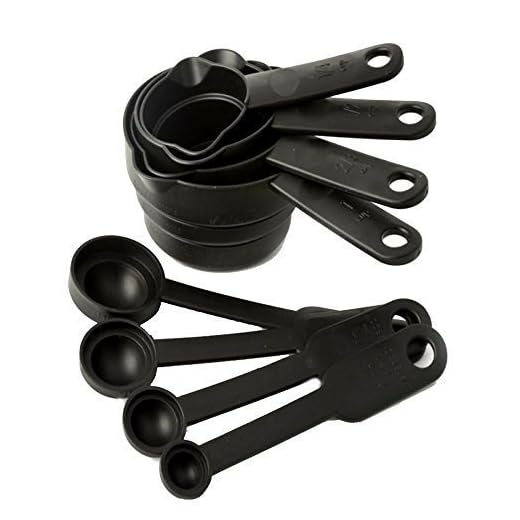 Beaut Plastic Spoon Set, 9-Pieces, Black