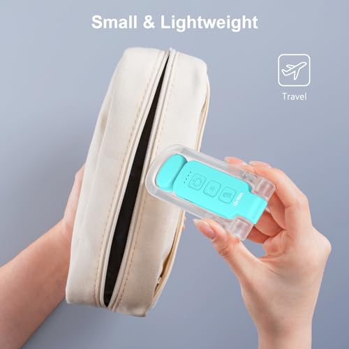 Gritin Rechargeable Book Light for Reading in Bed with Memory Function-Mini Portable,Eye Caring 3 Colors,Dimmable Brightness,Long Lasting Compact Cute Clip on Book Light for Book Lovers-Blue