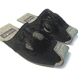 perlhuhn rezept Unisex Größe 42 - 46 PantoffelDIVA Perlhuhn - Damenpantoffel, schwarz Merinofilz, Federn, Unisex Größe 38-42