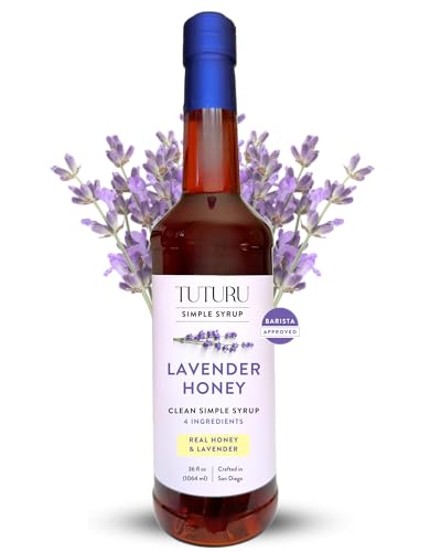 Lavender Honey Simple Syrup for Coffee, Cocktails, Tea, Matcha -