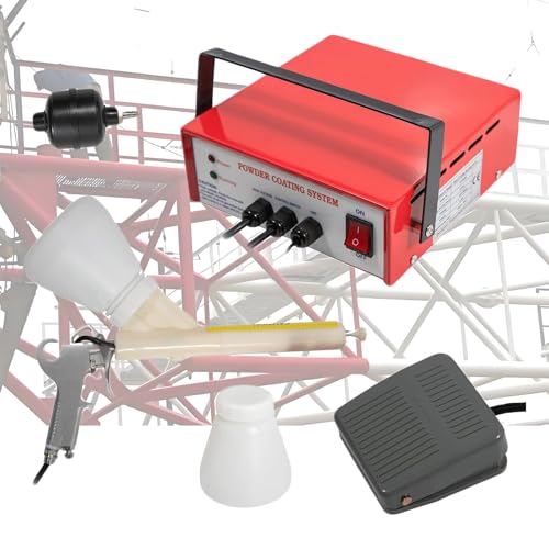 WDDEYYDS Powder Coating System,Portable Powder Coating System,Paint Spray Gun Coating System,Powder Coating Equipment,for Spraying Metal Parts,with Foot Switch, Spray Gun, Nozzles and Powder Cups
