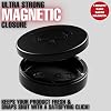 ZPACK Zyn Metal Can | Zyn Metal Pouch Can | Premium Aircraft-Grade Aluminum Container with Magnetic Closure | Slim EDC Pocket Tin | Carved Engraved Design | for Him (Black)