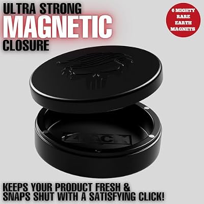 ZPACK Zyn Metal Can | Zyn Metal Pouch Can | Premium Aircraft-Grade Aluminum Container with Magnetic Closure | Slim EDC Pocket Tin | Carved Engraved Design | for Him (Black)