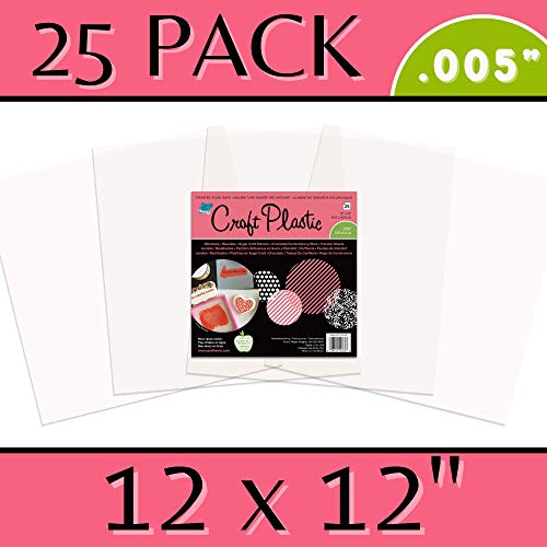 Grafix Foodsafe Craft Plastic Film – Frosted, 12 X 12”, Pack Of 25 – Reusable .005” Thick Translucent Film, Perfect For Sugar Craft Stencils, Cookie And Cake Decorating, Chocolate Work, And More #TOP2