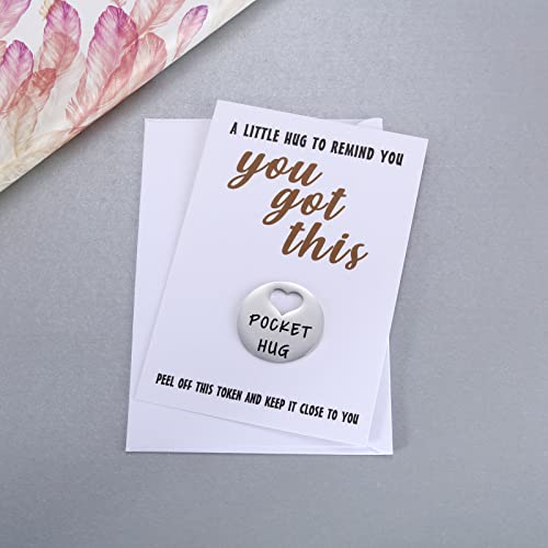 Mixjoy You Got This Pocket Hug Token & Greeting Card For Friends Family, Think Of You Missing You Gift, Positivity Cheer Up Gift For Him Her, Sengding A Hug Gifts #TOP2
