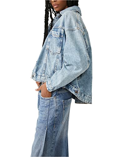 Free People Opal Swing Denim Jacket Ocean Night Sm (Women's 4-6) #TOP14
