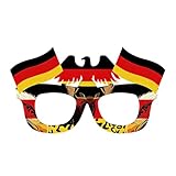 CAZSTYK Occhiali da tifo per spettatori con motivo a bandiera luminosa a tema occhiali perfetti per appassionati di sport ed eventi di calcio