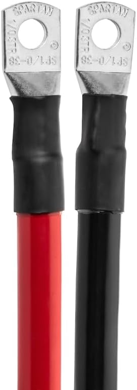 Spartan Power 2 AWG 5 Foot Battery Cable Quick Connector SP120A and 3/8" Ring Terminal — view 3
