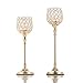 VINCIGANT Pack of 2 Gold Pillar Candle Hoders/Candlesticks Centerpieces for Wedding Party Dinner Centerpiece Decoration