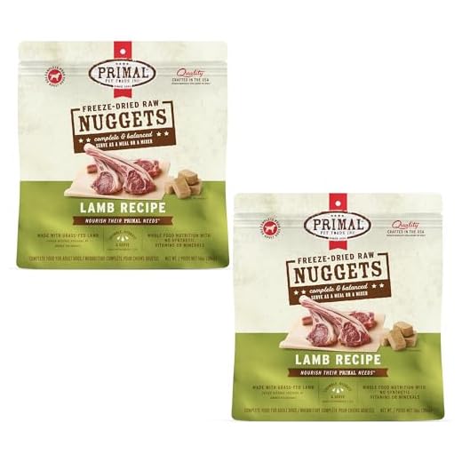 Primal Freeze Dried Raw Dog Food Nuggets, Lamb, Complete & Balanced Meal, Also Use as Topper or Treat, Premium, Healthy, Grain Free, High Protein Raw Dog Food, 14 oz (Pack of 2)
