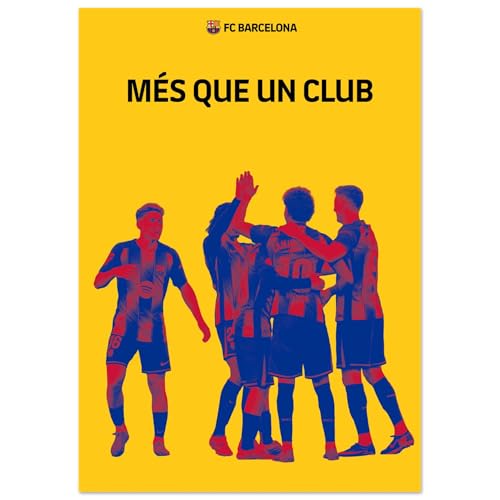 fan decor Barcelona Més Que Un Club. Edición Amarilla Poster 21x29.7cm (8x12) Arte de pared tipo póster vertical