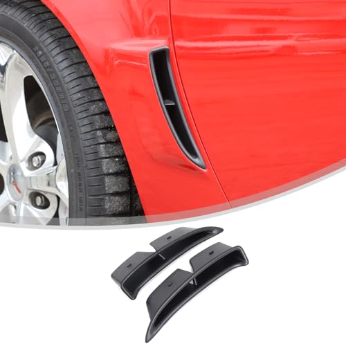 Moittellc Car Fender Side Vents Compatible with Chevy Corvette C6 2005-2013,Rear Brake Duct Scoops, Air Flow Intake Hole Grille Spoiler C6 Replacement Accessories (2PCS)