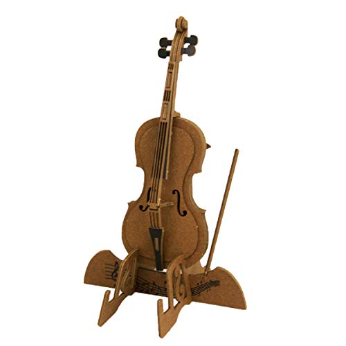 JIGZLE Cello 3D Paper Puzzle DIY Kit - Laser Cut Miniature Musical Instruments