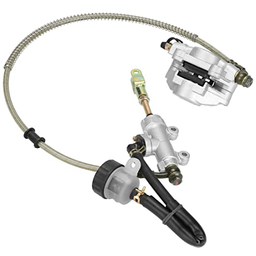 FVRITO Rear Foot Disc Hydraulic Brake Master Cylinder Caliper Assembly for 150cc 200cc 250cc Taotao Coolster Roketa Vitacci Peace SunL RPS Icebear Chinese Go Kart ATV Quad 4 Wheeler Dune Buggy by FVRITO - Image 6