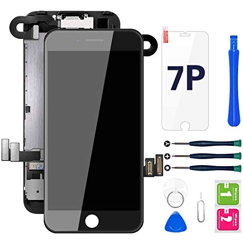 Hoonyer Ecran iPhone 7 Plus Noir 5,5" LCD Vitre Tactile Complet Cover