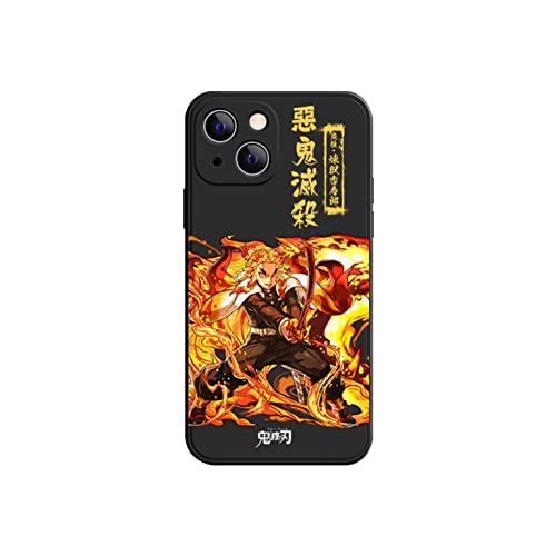 Uiop Officially Licensed Design Fit Demon Slayer Kimetsu No Yaiba Rengoku Kyoujurou 6.1 Inch Imitation Liquid Silicone Phone Case Compatible With Iphone 13 #TOP10
