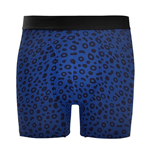 Calzoncillos elásticos Vnurnrn bóxer para hombre con diseño premium de leopardo azul