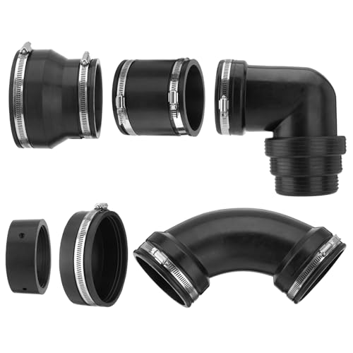 TRUCFUSION RV Camper Sewer Waste Plumbing Connection System Kit for 3\" PVC Pipe RV Sewer Hose Fittings Adapter Support
