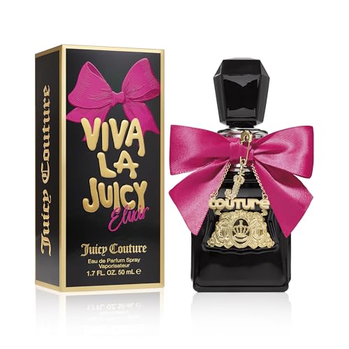 Image of Juicy Couture Viva La Juicy Elixir Eau de Parfum for Women, 1.7 fl oz | Intense floral amber women's eau de parfum. Perfume with notes of wild berries coulis, jasmine & tonka bean. Long-lasting.