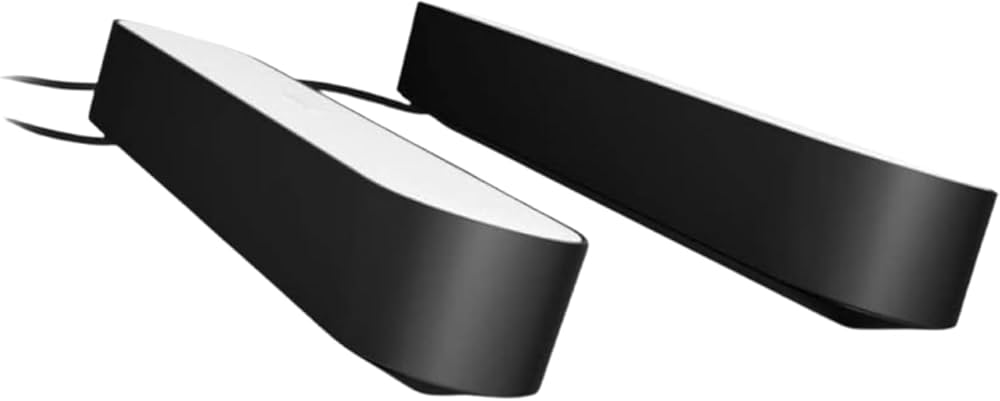 Philips hue ライトバー2本＋ブリッジ Philips Hue Smart Play Light Bar Base Kit, Black - White