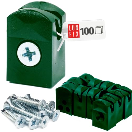 Spanndrahthalter mit Selbstscheidender Schraube Drahthalter für Drähte bis 4mm Grün 100 Stück
