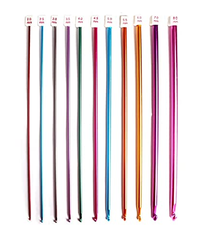 himsyuden アルミ編み針セット 11本入 編み針 かぎ針 カラフル レース針 手芸 編み物道具 毛糸 DIY 工具 セーター 帽子 ニット 手芸基本入門キット（Amazon）