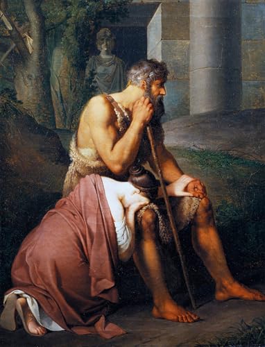 Affiche Œdipe et Antigone de Johann Peter Krafft Décoration Murale Salon 60x90cm