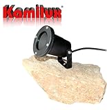 Kamilux GmbH 230V LED 5Watt = 50Watt in warm-Weiss, Aussenspot Gartenbeleuchtung Teichstrahler Piso inkl. Leuchtmittel
