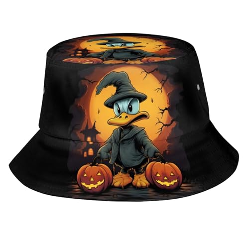 Image of Funny Duck Bucket Hat Fisherman Hat Beach Travel Sun Hat Outdoor Cap for Unisex Men Women