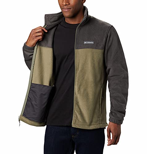 Columbia Men's Steens Mountain 2.0 Full Zip Fleece Jacket, Shark/Stone Green, Medium