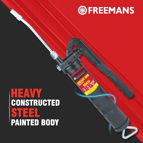Image of FREEMANS GGH15 Heavy Duty Lever Type Grease Gun with 5 /8 inch Piston | 2gm /Stroke | V-Type Pulling Rod | 4000PSI, Use For Automotive, Industrial, Agriculture, Construction etc.