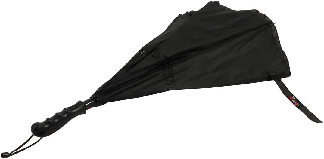 BiggDesign Compact Travel Umbrella, Mini Rain and Sun Umbrella with UV Protection, Ultra Lightweight, Manuel Opening, Portable, 8 Ribs Folding Umbrella For Women (Black)