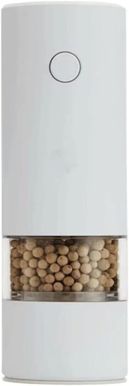 Battery Operated Salt and Pepper Grinder Set - Complimentary Mill Rest | Bright Light | Adjustable Coarseness (Color : Black)